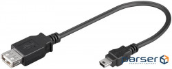 Переходник Goobay USB2.0 A-mini 5p F/M,0.2m прямой (75.09.5006-1)