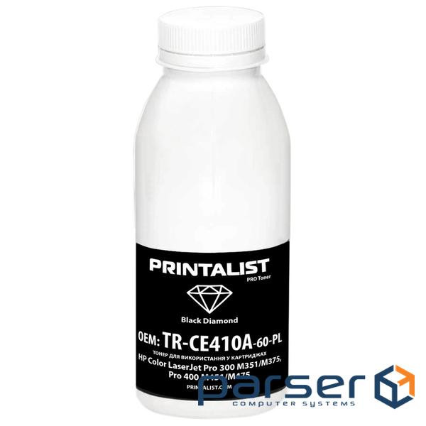 Тонер HP CLJ Pro 300 M351/M375, Pro 400 M451/M475, 60г Black Printalist (TR-CE410A-60-PL)