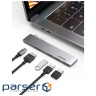 Концентратор Ugreen 2xUSB-C to 3xUSB 3.0 + HDMI + USB-C CM251 gray (60559)