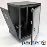 Шафа 15U, 600х500х743 мм (Ш * Г * В), акрилові скло, чорна (UA-MGSWA155B)
