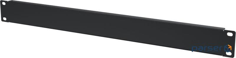 Панель-заглушка MIRSAN 1U, 19, з гвинтовим типом кріплення, чорна (MR.PKV1U.01)