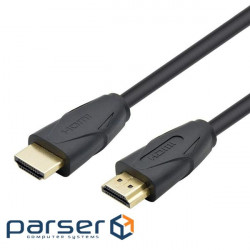 HDMI cable (M/M) 2E 2m, 2.0, Slim High Speed Aluminum, black (2EW-1082-2M)