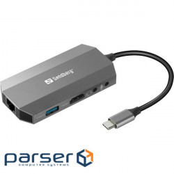 Порт-реплікатор SANDBERG USB-C 6-in-1 Travel Dock (136-33)