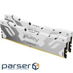Модуль памяти KINGSTON FURY Renegade White/Silver DDR5 6400MHz 64GB Kit 2x32GB (KF564C32RWK2-64)