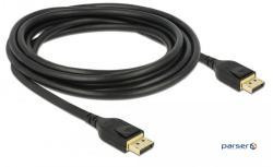 Кабель монітора-сигнальний Delock DisplayPort M/M 3.0m,v1.4 8K@60Hz D=4.5mm (70.08.5661-10)