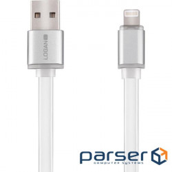 LOGAN USB 2.0 AM/Lightning cable 1m White (EL118-010WH)