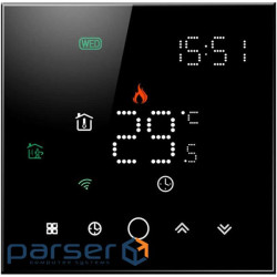 Програмований термостат TUYA Wi-Fi, чорний HS082062