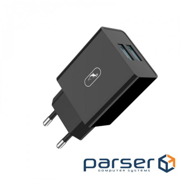Зарядний пристрій SkyDolphin SC30 (2USB, 2.1A) Black (SDMZP-000169)