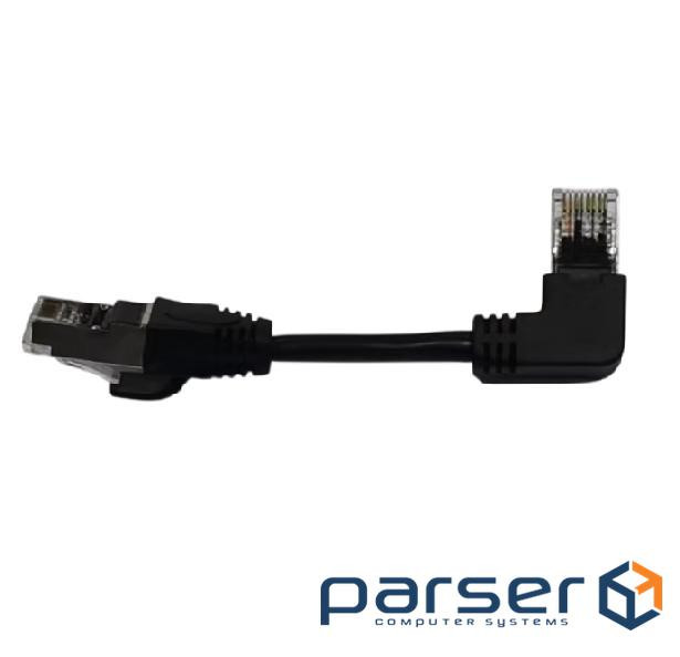 Патч-корд литий FTP, RJ45(прямий / кутовий), екранований, FTP5e 0.125m (PCM-FTP-CU-5E / 28 / 0.125B)