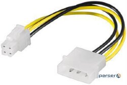 Internal power cable Lucom ATX 4p-MoleX M/M,P4 0.20m D=4x2.2mm (50.33.8646-100)