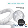 Дата кабель USB 2.0 AM to USB-C 2.0m 3A zinc alloy braided white ColorWay (CW-CBUC099-WT)