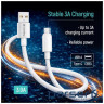 Дата кабель USB 2.0 AM to USB-C 2.0m 3A zinc alloy braided white ColorWay (CW-CBUC099-WT)