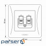 Комп'ютерна розетка VIDEX BINERA CAT6+CAT6 (VF-BNSK2PC6-W)