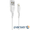 Кабель BOROFONE BX51 Triumph USB-A to Lightning 1м White (6931474743909)