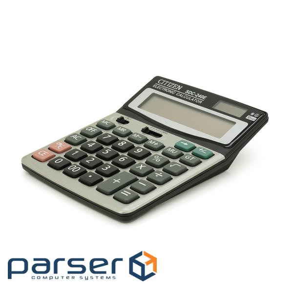 Калькулятор офісний CITIZEN SDC-240E, 31 кнопка, розміри 165*135*32мм, Silver, BOX , Silver, BOX