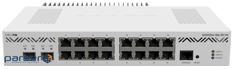Промисловий роутер MIKROTIK CCR2004-16G-2S+PC