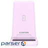 Зарядний пристрій Canyon WS-304 Foldable 3in1 Wireless charger Iced Pink (CNS-WCS304IP)