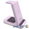 Зарядний пристрій Canyon WS-304 Foldable 3in1 Wireless charger Iced Pink (CNS-WCS304IP)