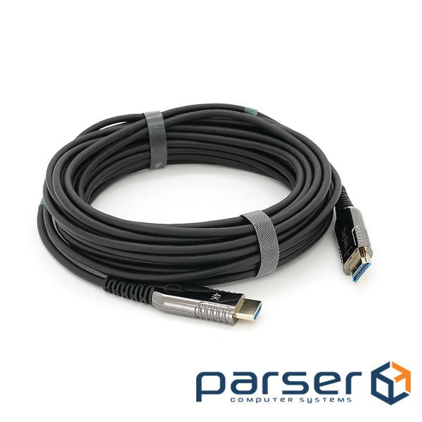 Кабель VEGGIEG V-H707 HDMI-HDMI 4K / 60Hz 3840*2160.3D,HDR, ARC, Optical Fiber Cable, 10.0m, 19+1Wir