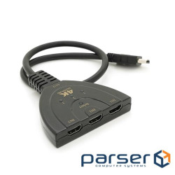 Розгалужувач HDMI(тато) на 3* HDMI(мама), 1080P, 0,8 м , Black (XC-20)
