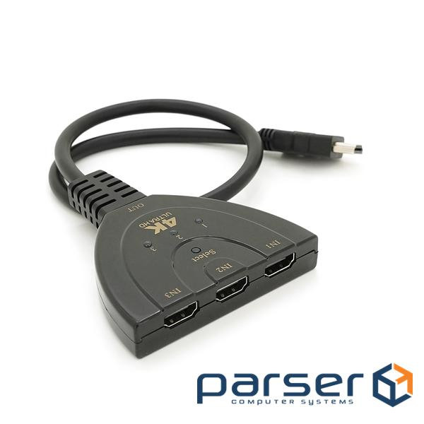 Розгалужувач HDMI(тато) на 3* HDMI(мама), 1080P, 0,8 м , Black (XC-20)