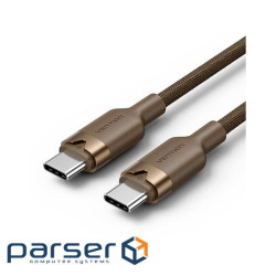 Дата кабель USB-C to USB-C 1.0m 3A aluminum gold Vention (TRDJF)