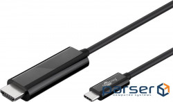 Перехідник моніторний USB Type-C-HDMI M/M (HDMIекран) 1.8m,(USB3.1Gen2) 4K@60Hz HDCP2.2 (75.07.7528) ) 1.8m,(USB3.1Gen2) 4K@60Hz HDCP2.2 (75.07.7528)