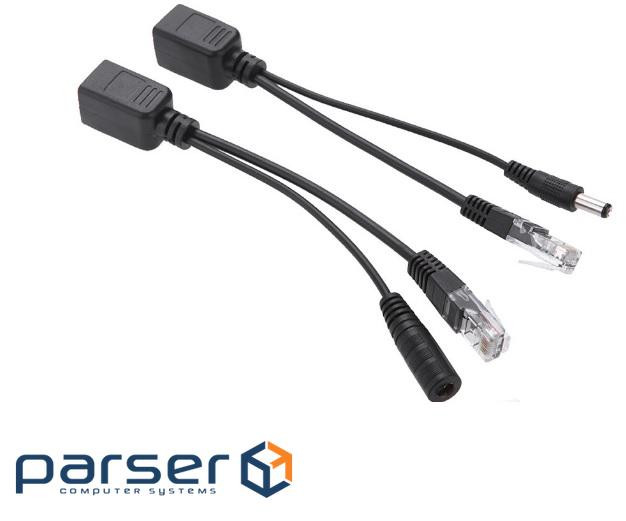 POE injector passive (pair) 802.3at (30W) with ports Ethernet 10/100Mbps, black, OEM Q50 (8863)