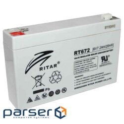 Акумуляторна батарея RITAR RT672 Gray (6В, 7.2Ач)