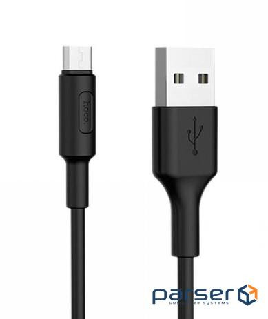 Кабель Hoco X25 Soarer, Micro-USB, 1A, Black, довжина 1,2 м , BOX (ZD-X25 Soarer-MB)