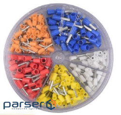 Набір клем / наконечників 1200шт (E0508w-200, E7508g-200, E1008r-200, E1508bl-250, E2508b (YT-39449) (E0508w-200, E7508g-200, E1008r-200, E1508bl-250, E2508b (YT-39449)