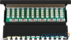 Патч-панель мережева RJ45 STP6 1x12, патчпанель Desktop Mini,чорний (75.06.9307-2)