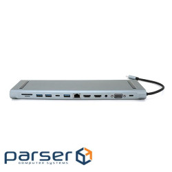 Хаб-конвертор 12 в 1 Type-C (тато) на Type-C(мама)+2*USB2.0(мама)+USB3.0(мама) )+2*HDMI( (YT-HTC12in1)