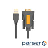 Кабель для передачі даних USB to COM M 3.0m DB9 RS-232 CR104 black Ugreen (20223)