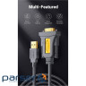 Кабель для передачі даних USB to COM M 3.0m DB9 RS-232 CR104 black Ugreen (20223)
