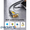 Кабель для передачі даних USB to COM M 3.0m DB9 RS-232 CR104 black Ugreen (20223)