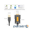 Кабель для передачі даних USB to COM M 3.0m DB9 RS-232 CR104 black Ugreen (20223)