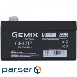 GB1212 Gemix battery 12V 12Ah Security Series AGM black (GB1212F2)
