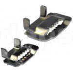 Скріпа з нержавіючої сталі для фіксації сталевої бандажної стрічки 20 мм пр. (BCS-20, 100шт=1пач )