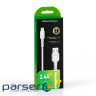 Дата кабель USB 2.0 AM to Lightning 1.0m 2.4A white Grand-X (PL-05W)