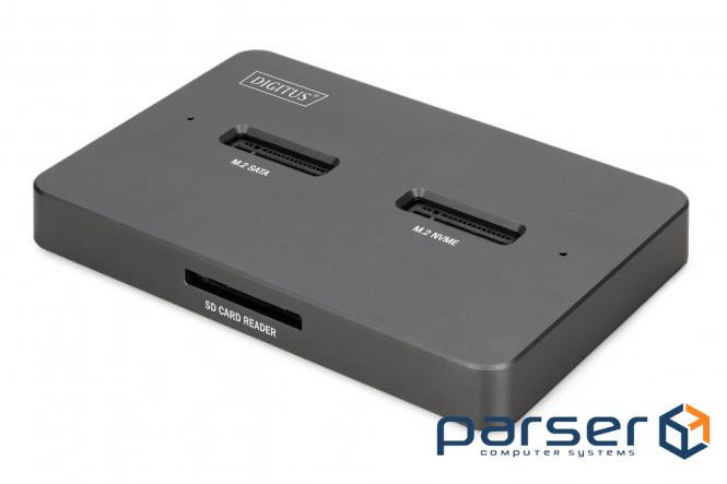 Док-станція DIGITUS USB-C > 2xSATA SSD/SD (DA-71546-1)