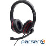 Навушники Gembird MHS-03-BKRD Black/Red