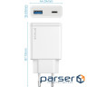 СЗУ Proove Proove Slender 45W (Type-C + USB) white (WCSL45110002)