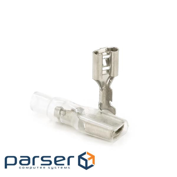 Клема F1 мама, 4.8 мм, дріт 0.5-1.5, ізольована, латунь, 100шт в упаковці, ціна за упаковку 