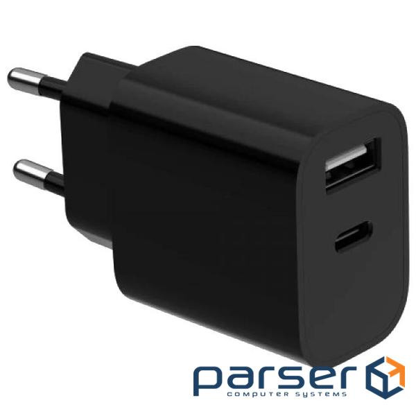 Мережеве ЗУ Gembird TA-UC-2AC12-01-BK