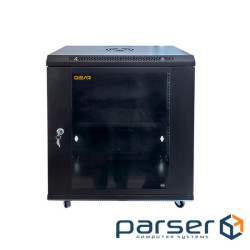 Шафа настінна GEAR 15U 19" 600x600x750 мм, + полка 19", black (GWMSN-15U-600-600)