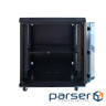 Шафа настінна GEAR 15U 19" 600x600x750 мм, + полка 19", black (GWMSN-15U-600-600)