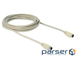 Keyboard-mouse cable Delock PS2 M/F 5.0m, AWG28, beige (70.08.5804-1)