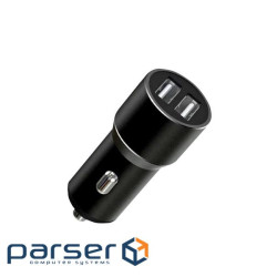 Автомобильное зарядное устройство XO TZ09 (2USB, 2.4A) Black (6920680873487) + кабель microUSB