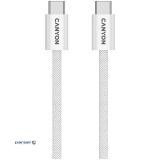 CANYON cable OnWire 60MG C-C 60W Magnet Braided 1m White (CND-CCMG60AB15W)